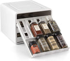 Adjustable Spice Rack Organizer, Pull-Down 24-Bottle Seasonings and Spices Holder for Kitchen Cabinet and Pantry Organization