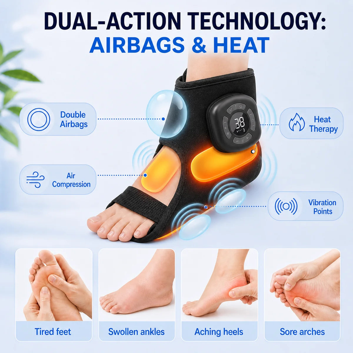 Heated Foot Massager Wrap for Foot and Ankle Relaxation